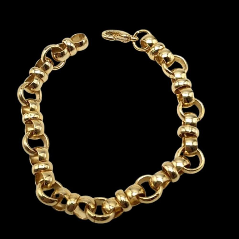 Gold-Tone Rolo Link Chain Bracelet - Picture 12 of 15